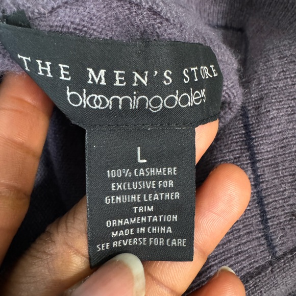 The Men’s Store Bloomingdale’s Cashmere Half Zip Sweater Size L - Picture 10 of 10